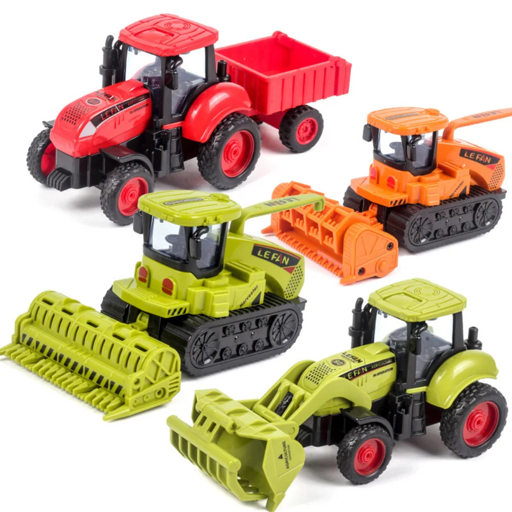 Tractor Car Transport Harvester Model Car Engineering Car Children's Boy Toy