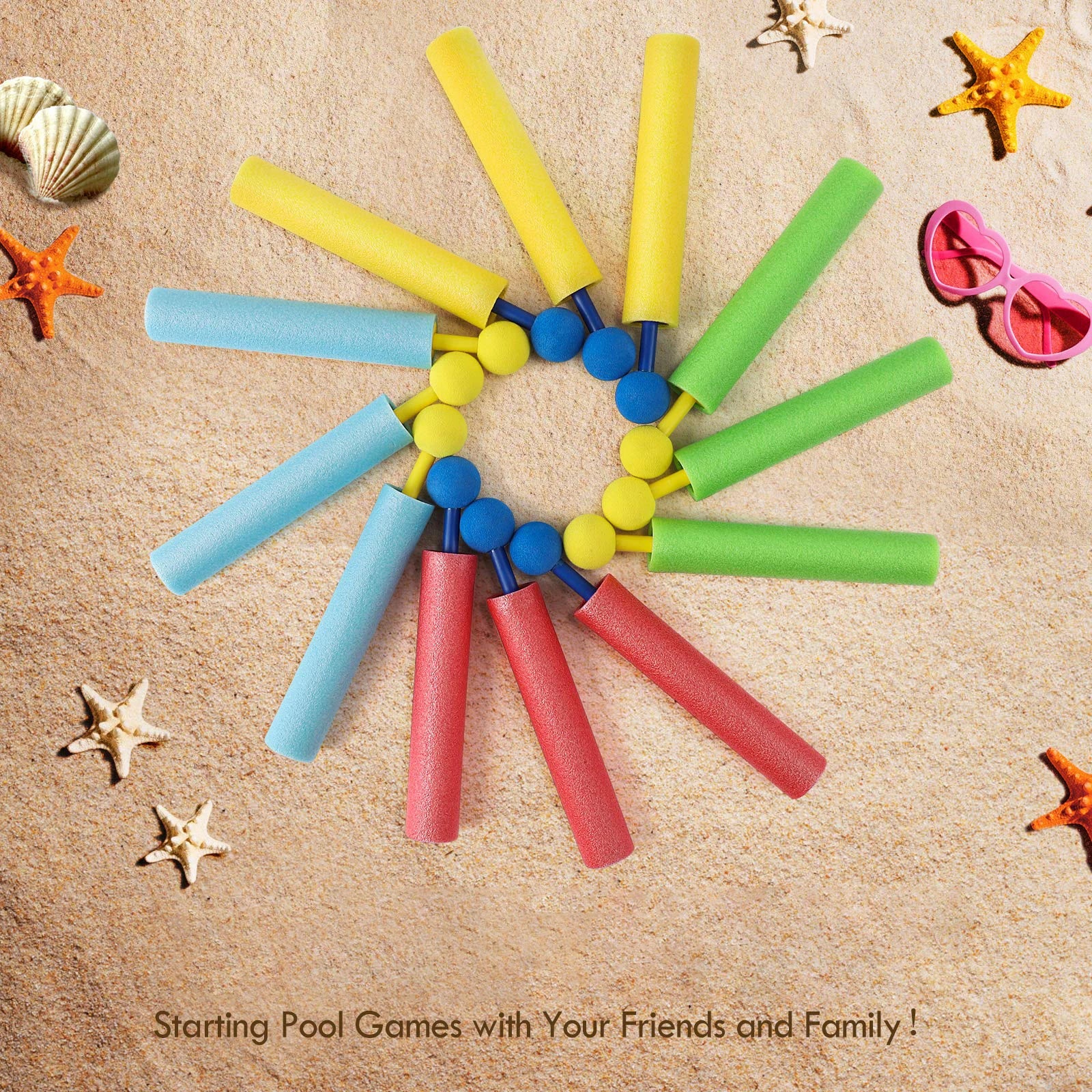 10 Packs Water Gun for Kids Summer Foam Watergun Toys Water Squirter Soaker Blaster Outdoor Swimming Pool Beach Games Toys