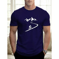 2026 new men's mountain bike printed T-shirt breathable short sleeved round neck T-shirt casual outdoor sports street top s-6XL