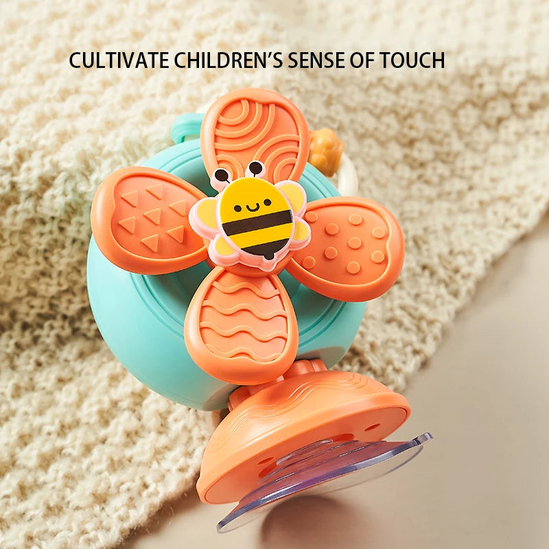 Snail Windmill Toys Car For Boys Girls Spinner Suction Cup Sensory Fine Motor Infant Travel Toys Montessori For Baby Newborn Gif