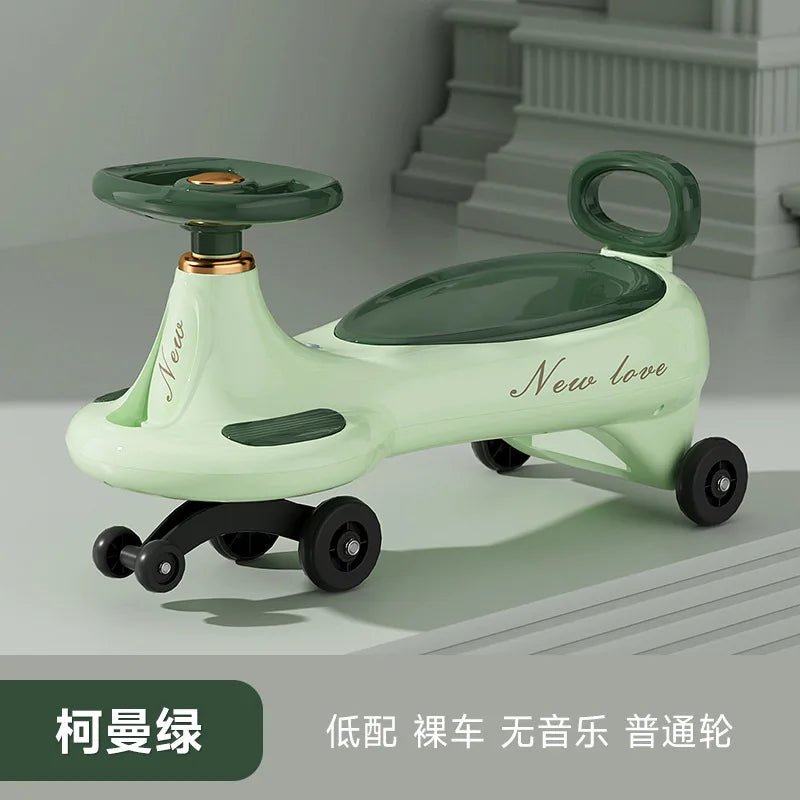 ‌Toddler Wiggle Car 1-3Y Anti-Tip Scooter Extra-Wide Seat Holds 220lbs Silent Glow Wheels Early Learning Balance Trainer Parent