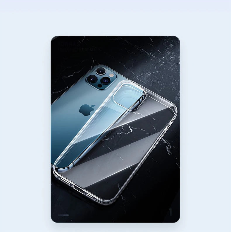 Ultra Thin Clear Phone Case For iPhone 11 12 13 14 15 16 Pro Max Plus 13 Mini X Xr Xs 16E Silicone Soft Transparent Back Cover