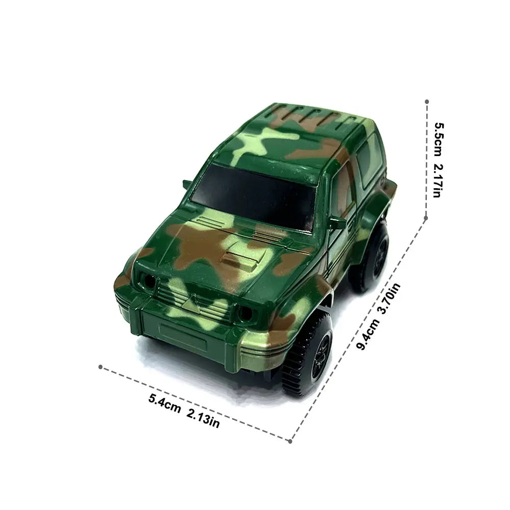 Magical Glowing Race Track Car Toy Vehicle LED Light Electronics Car Tracks Toy Parts Car Christmas Birthday Gifts for Kids