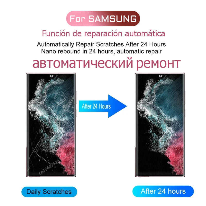 HD Hydrogel Film For Samsung Galaxy S26 S25 S24 S23 S22 S21 S20 Plus Ultra Full Cover Screen Protector A55 A35 A16 Note 20 10 5G