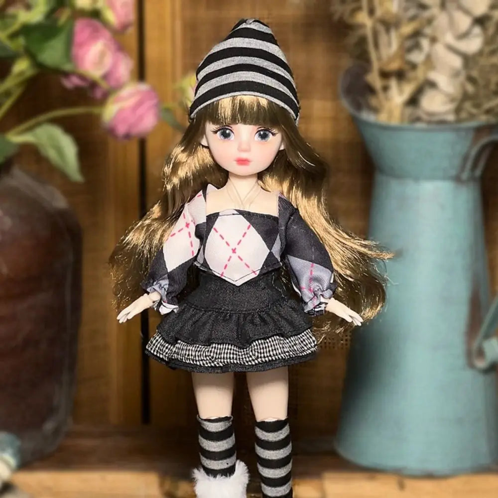 1/6 SD 30cm Bjd Doll with Clothes Long Hair High Heel Princess Dress Up BJD Dolls Elegant Attractive Eyes