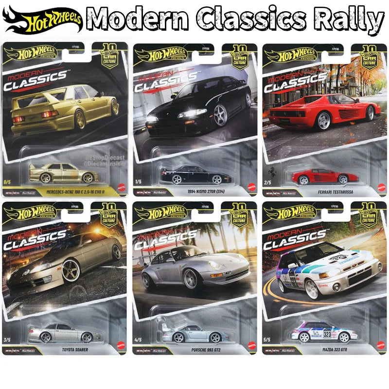 Hot Wheels Car Culture Modern Classics Rally Series FPY86 Alloy Diecast Car Model Metal Base Rubber Tires Car Model Collection
