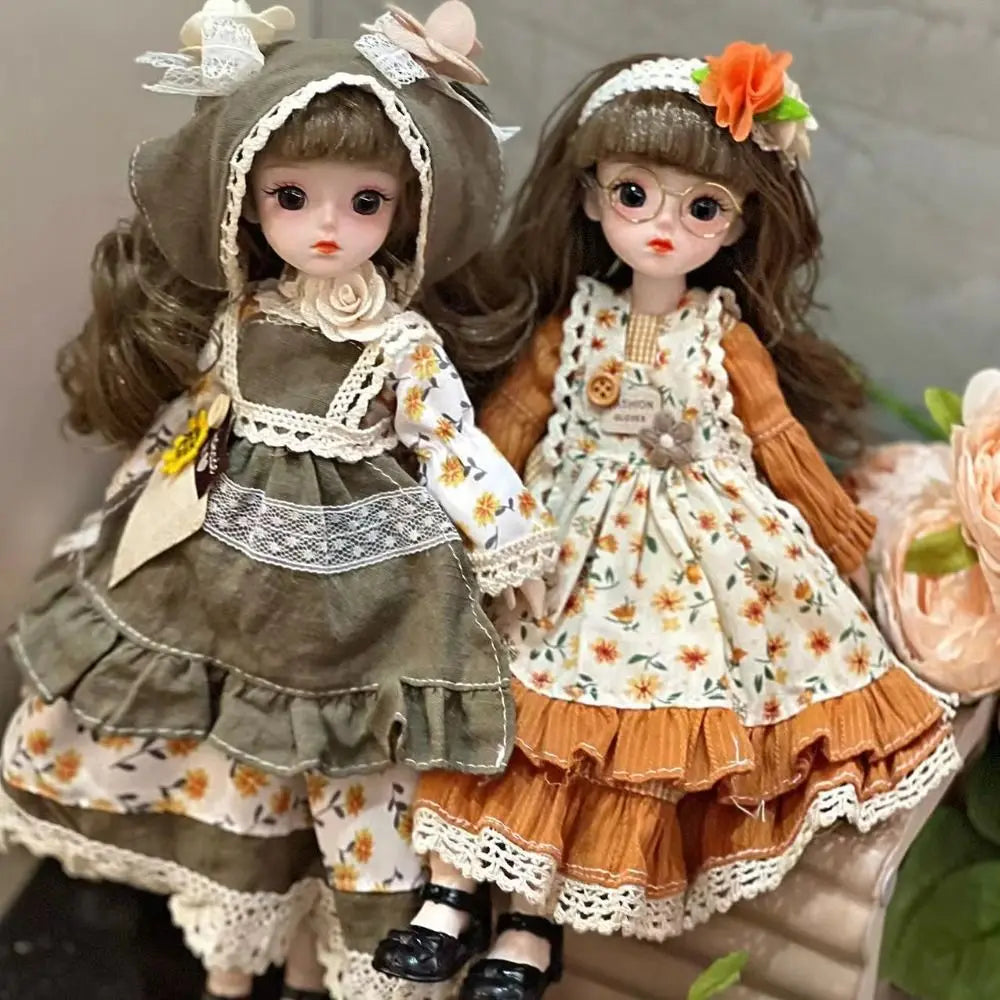 1/6 SD 30cm Bjd Doll with Clothes Long Hair High Heel Princess Dress Up BJD Dolls Elegant Attractive Eyes