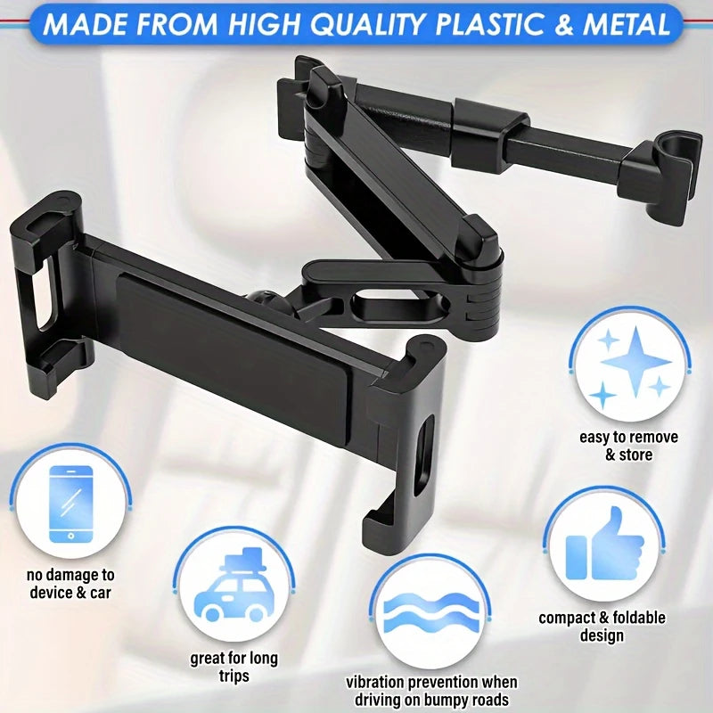 Universal Car Tablet Holder Back Seat Headrest Mount For iPad Air Mini Pro 4-13 Inch 360 Rotation Rear Pillow Phone Clamp Stand