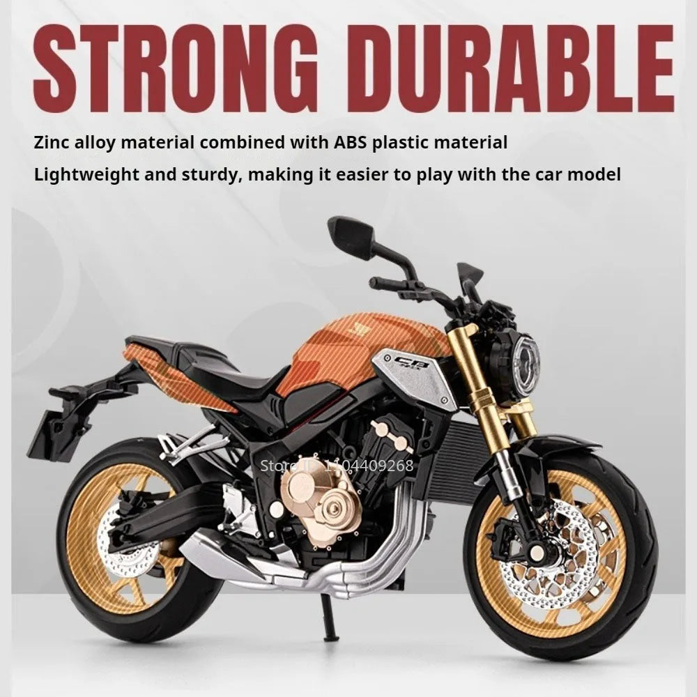 Scale 1:12 Honda CB650 HP4 Motorcycle Model Toy Alloy Diecast Shock Absorption Miniature Racing Motor Models for Kids Gifts