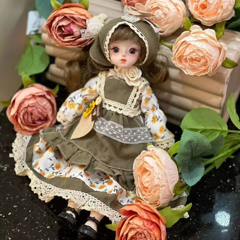 1/6 SD 30cm Bjd Doll with Clothes Long Hair High Heel Princess Dress Up BJD Dolls Elegant Attractive Eyes
