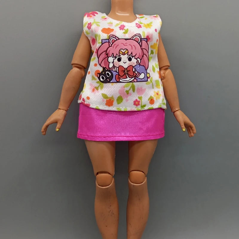 Little Kids Fancy 28CM Fantastic Doll Clothes Accessories Fur Sportswear Dress Clothing For Dolls Girls Christmas Gift