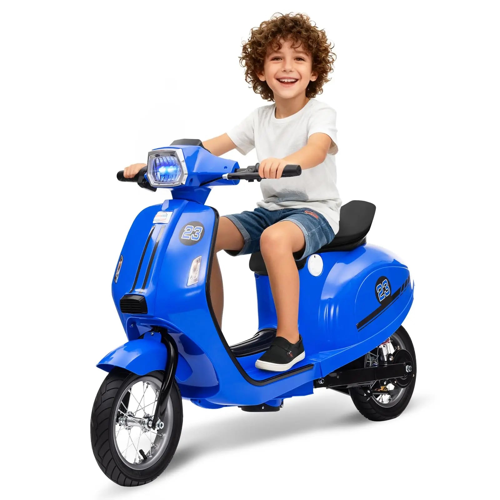 24V 350W Kids Electric Motorcycle, Dual Driving Modes Ride On Motorbike Toy With Twist Throttle & Rear Brake For Ages 8-14