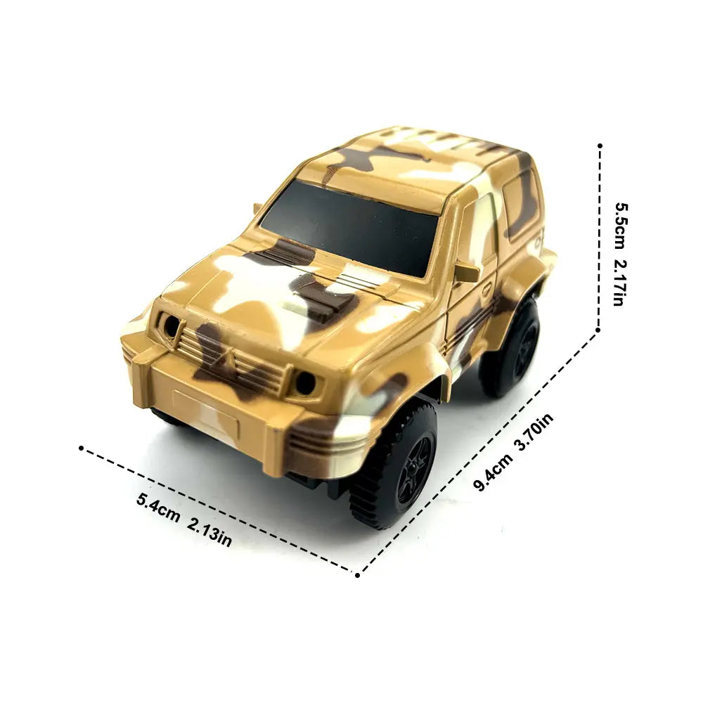 Magical Glowing Race Track Car Toy Vehicle LED Light Electronics Car Tracks Toy Parts Car Christmas Birthday Gifts for Kids