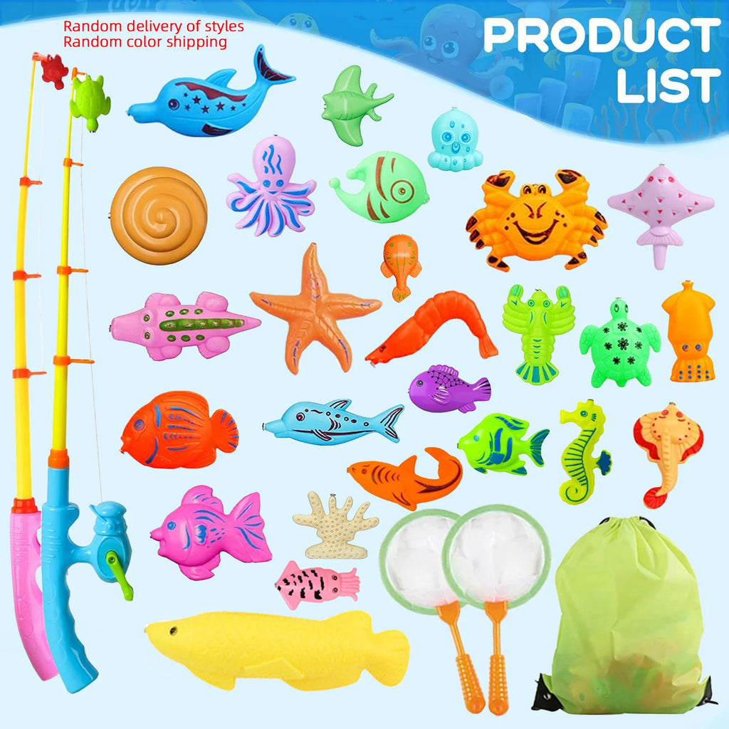 Children Bathtub Fishing Toy Swimming Bathing Pool Water Floating Fish Toy Parent-child Interactive Toys Game Children Toys new