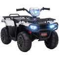 HOMCOM 12V Electric Quad Bike for Kids w/ LED Headlights, Music