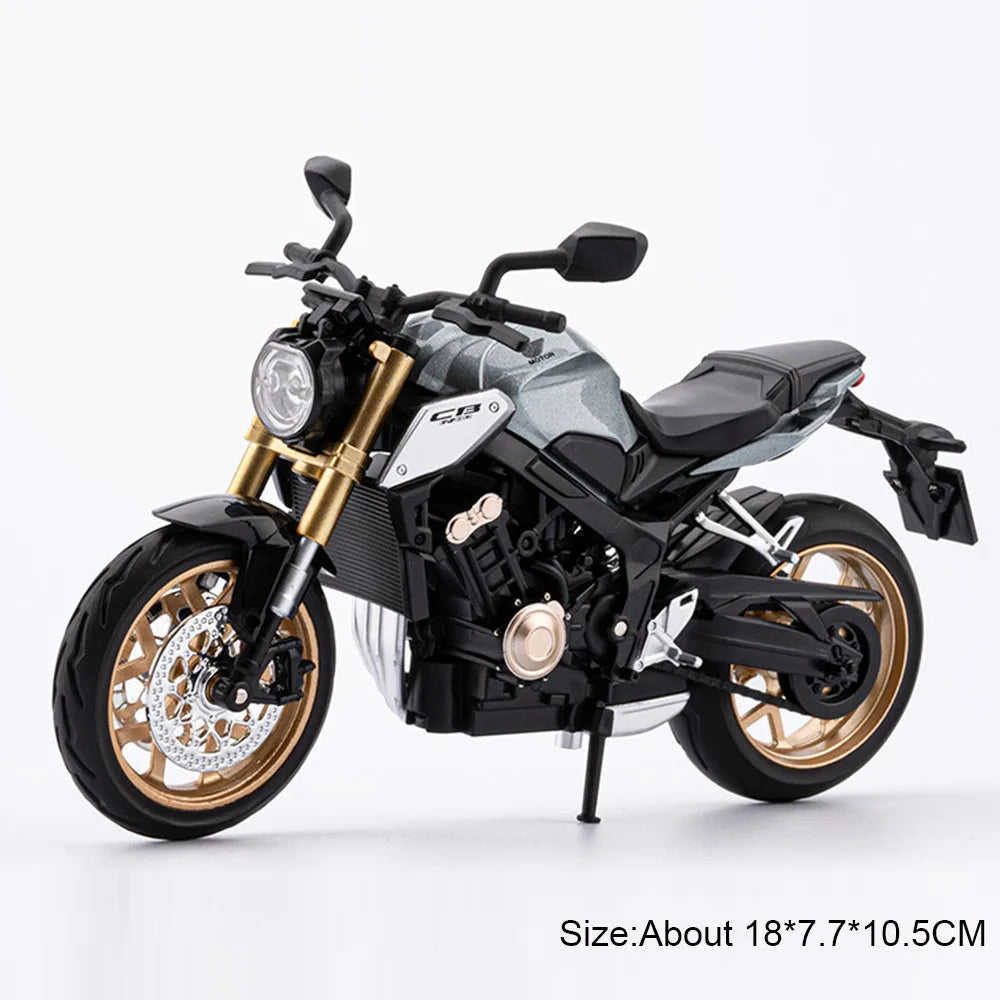 Scale 1:12 Honda CB650 HP4 Motorcycle Model Toy Alloy Diecast Shock Absorption Miniature Racing Motor Models for Kids Gifts