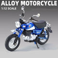 1:12 Honda Monkey 125 Alloy Sports Motorcycle Model Diecast Street Racing Motorcycle Model Simulation Sound Light Kids Toys Gift