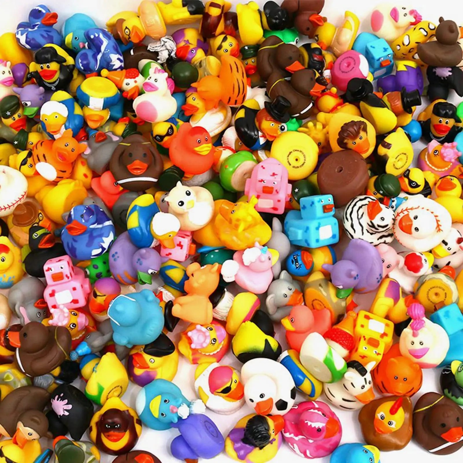 10-100PCS Rubber Duck for Jeeps Toy Assortment - Bulk Floater Duck for Jeep Ducking  Party Favors