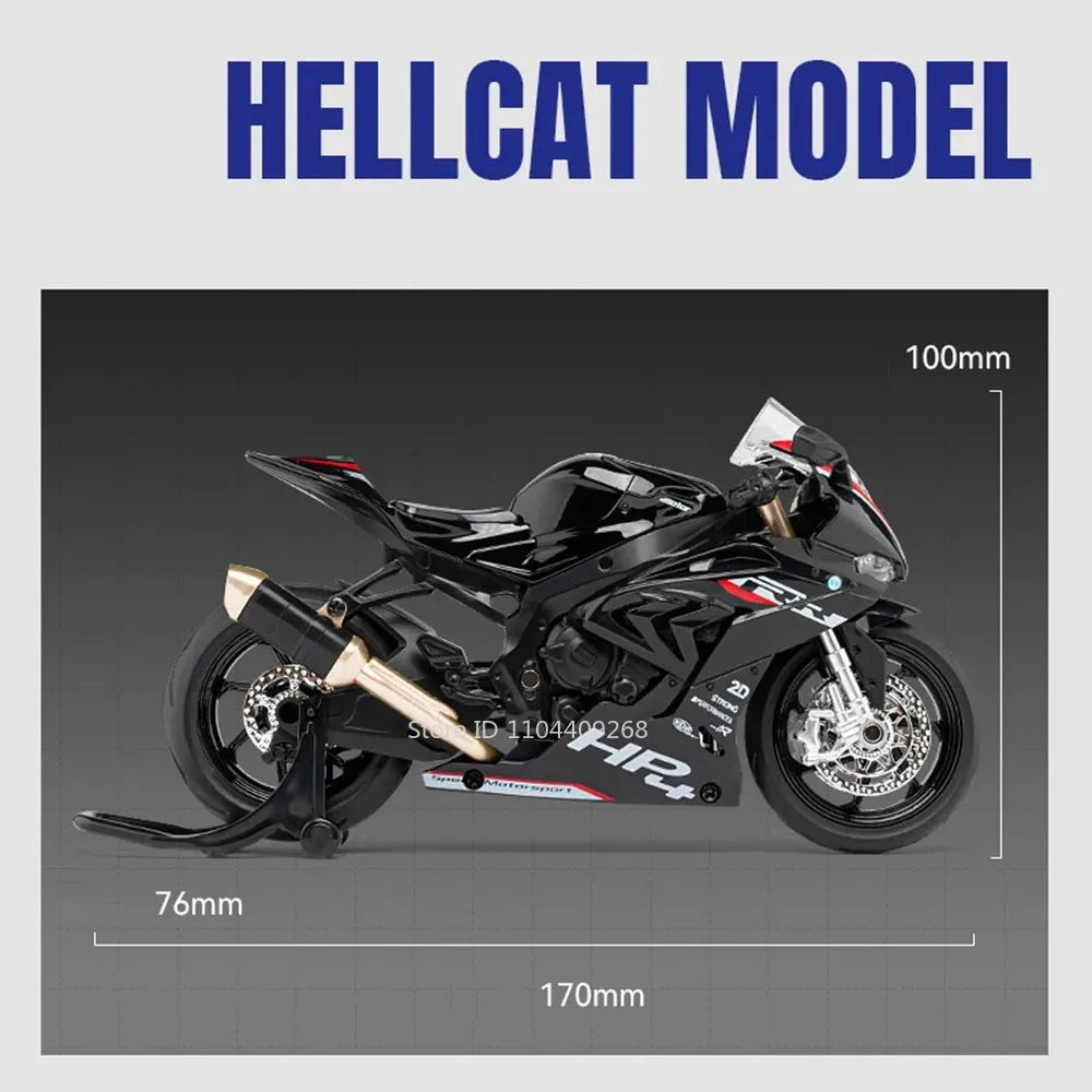 Scale 1:12 Honda CB650 HP4 Motorcycle Model Toy Alloy Diecast Shock Absorption Miniature Racing Motor Models for Kids Gifts