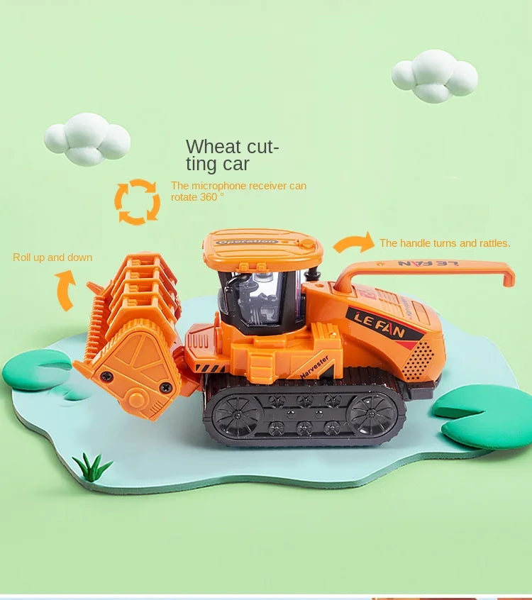 Tractor Car Transport Harvester Model Car Engineering Car Children's Boy Toy