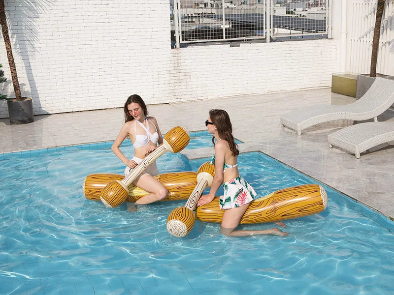 Pool Fighting Float Row Toy 2 Player Water Sport Inflatable Floating Playing Game Swimming Ring Gladiator Raft for Kid Adult Toy
