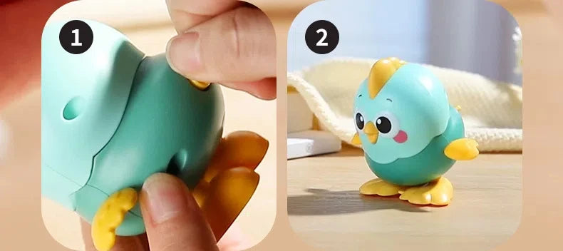 Funny Colorful Chick Reptile Clockwork Crawling Toy Rocky Swing Wind up Toy