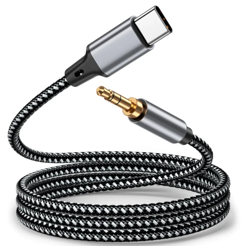 USB Type C To 3.5Mm Jack AUX Cable DAC USB-C Audio Adapter 1m 1.5m 2m for Phone Headphones Car HIFI Stereo Sound Audio Connector