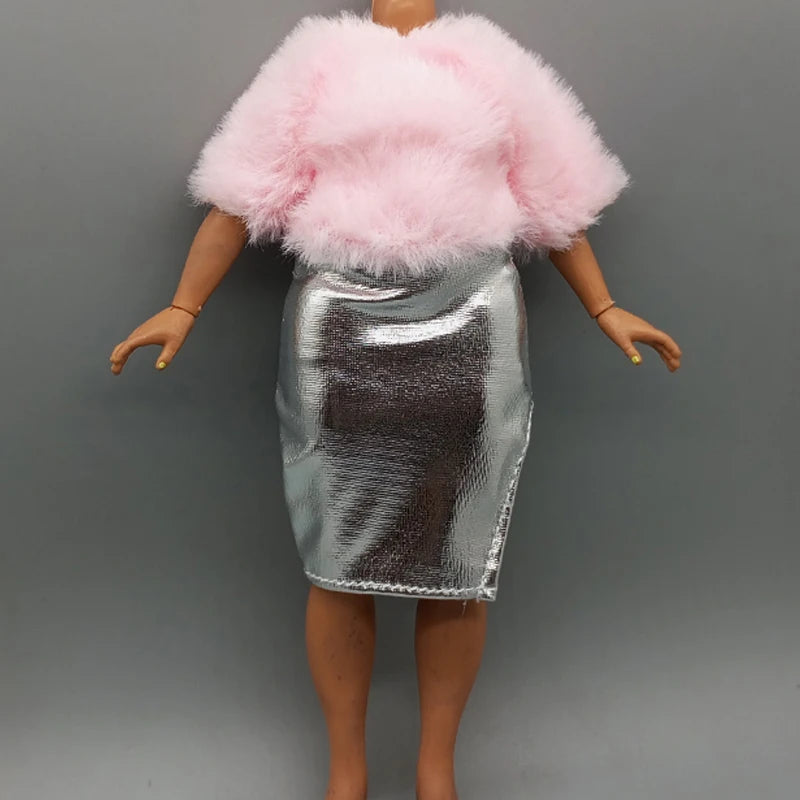 Little Kids Fancy 28CM Fantastic Doll Clothes Accessories Fur Sportswear Dress Clothing For Dolls Girls Christmas Gift