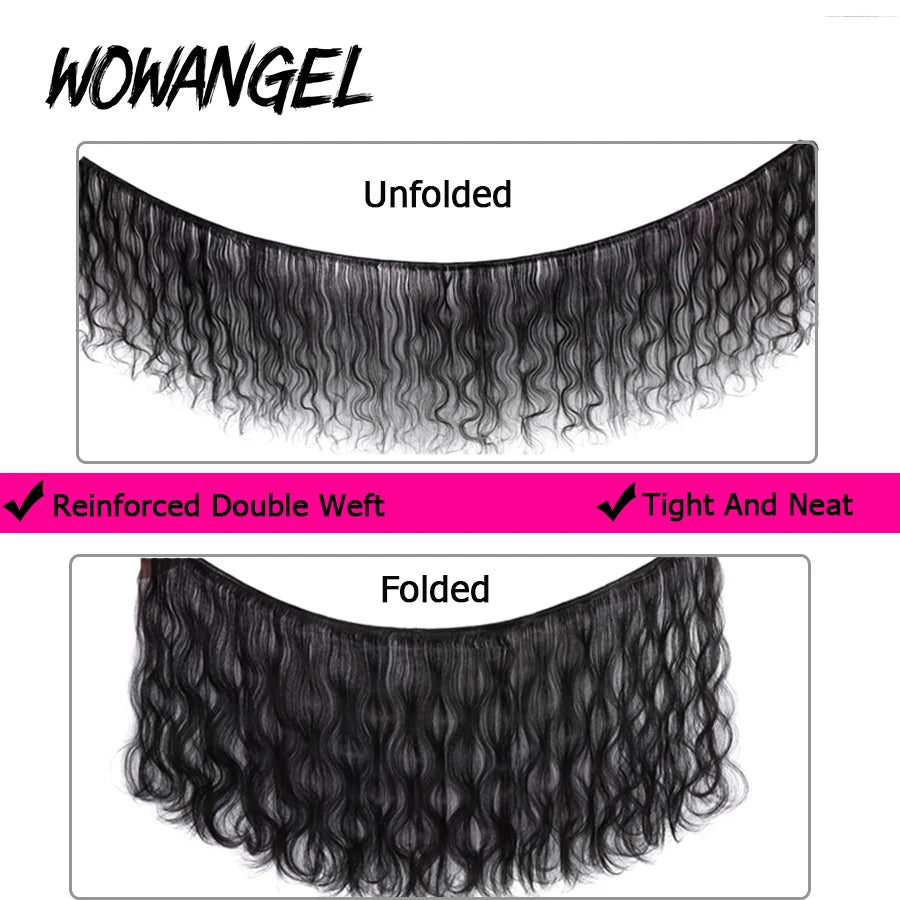 Wow Angel 28 30 inch Body Wave Human Hair Bundles 1/3/4 pieces 10A Brazilian Remy Hair Extensions Single Bundle Virgin Hair
