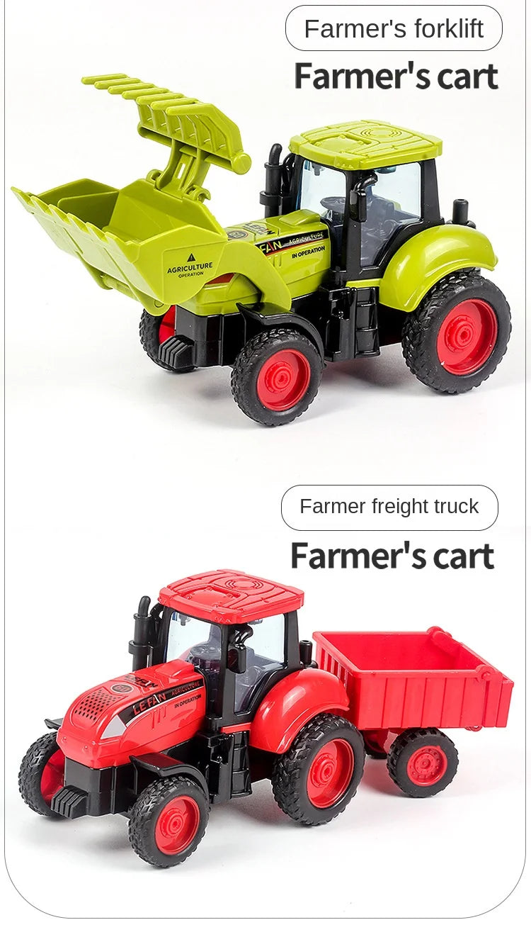 Tractor Car Transport Harvester Model Car Engineering Car Children's Boy Toy