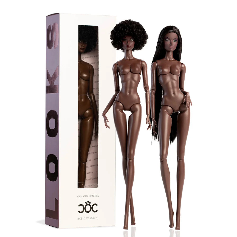 32cm Supermodel Fashion Doll FR43 FR44 Molly Girl Brown Hair Skin 12 Joint Movable Body DollHouse DIY Dress Up Toys Collector