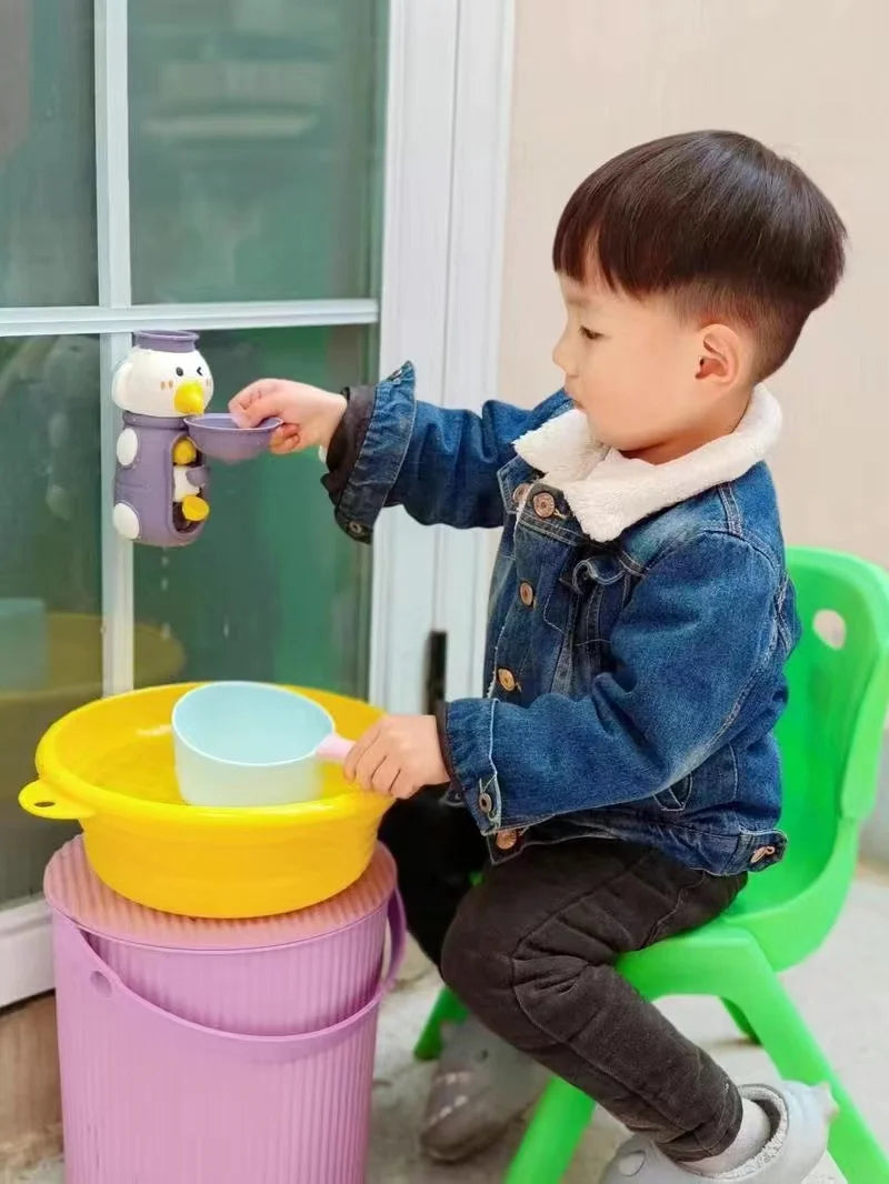 Toddler Bath Toys (1-3Years) – Rotatable Waterwheel & Bathroom Water Scoop, Fun Bathtub Toys for Little Ones