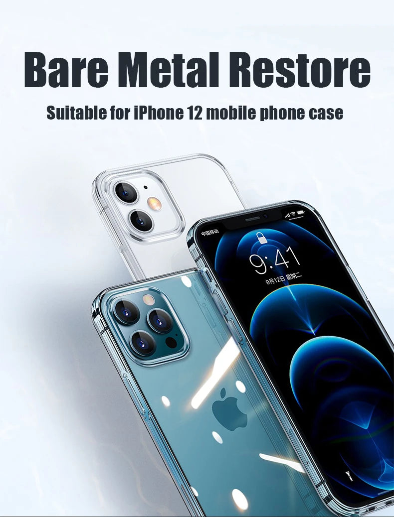 Ultra Thin Clear Phone Case For iPhone 11 12 13 14 15 16 Pro Max Plus 13 Mini X Xr Xs 16E Silicone Soft Transparent Back Cover