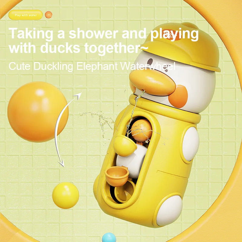 Toddler Bath Toys (1-3Years) – Rotatable Waterwheel & Bathroom Water Scoop, Fun Bathtub Toys for Little Ones