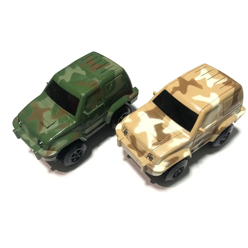 Magical Glowing Race Track Car Toy Vehicle LED Light Electronics Car Tracks Toy Parts Car Christmas Birthday Gifts for Kids