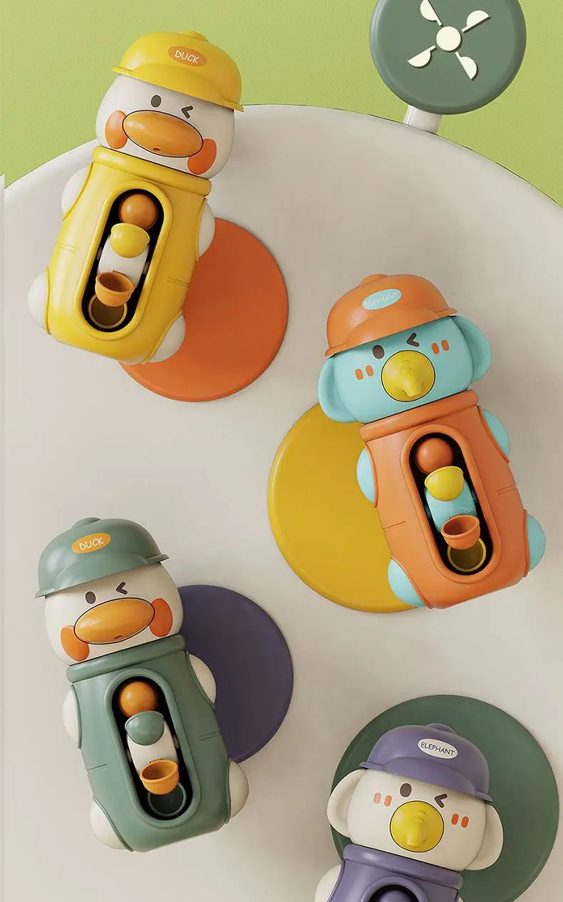 Toddler Bath Toys (1-3Years) – Rotatable Waterwheel & Bathroom Water Scoop, Fun Bathtub Toys for Little Ones