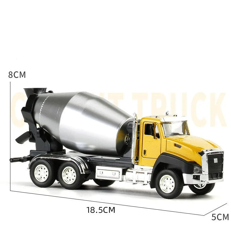 1:50 Alloy Model Truck Engineering Vehicle Excavator Bulldozer Head Dumper Crane Tanker Garbage Truck Toys For Children's Gifts