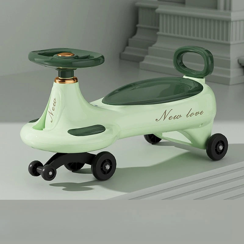 ‌Toddler Wiggle Car 1-3Y Anti-Tip Scooter Extra-Wide Seat Holds 220lbs Silent Glow Wheels Early Learning Balance Trainer Parent