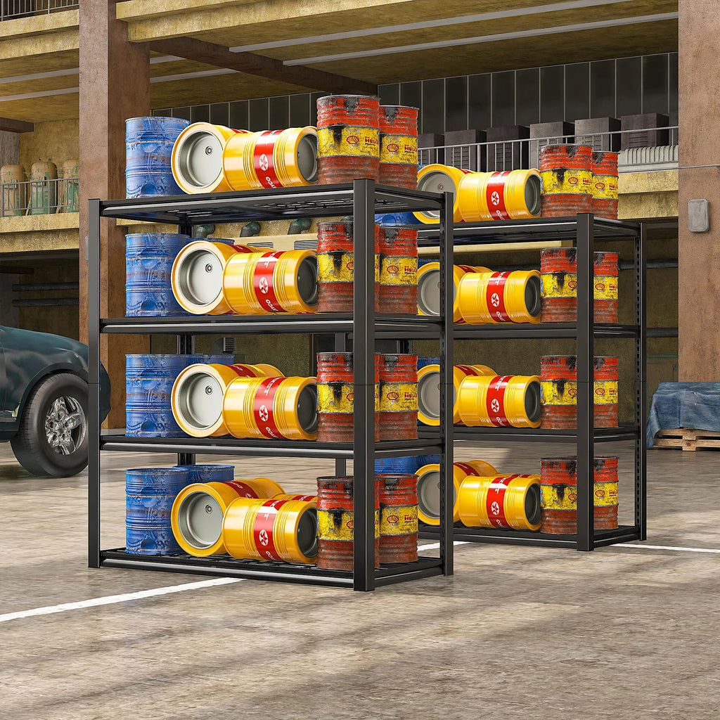 Sturdy 4-Shelf Garage Storage Unit, Supports Up to 2240 Pounds - Dimensions: 40" Wide X 19.5" Deep X 59.5" High