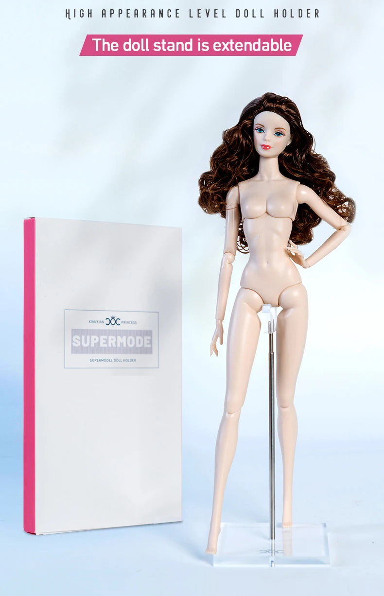 32cm Supermodel Fashion Doll FR43 FR44 Molly Girl Brown Hair Skin 12 Joint Movable Body DollHouse DIY Dress Up Toys Collector