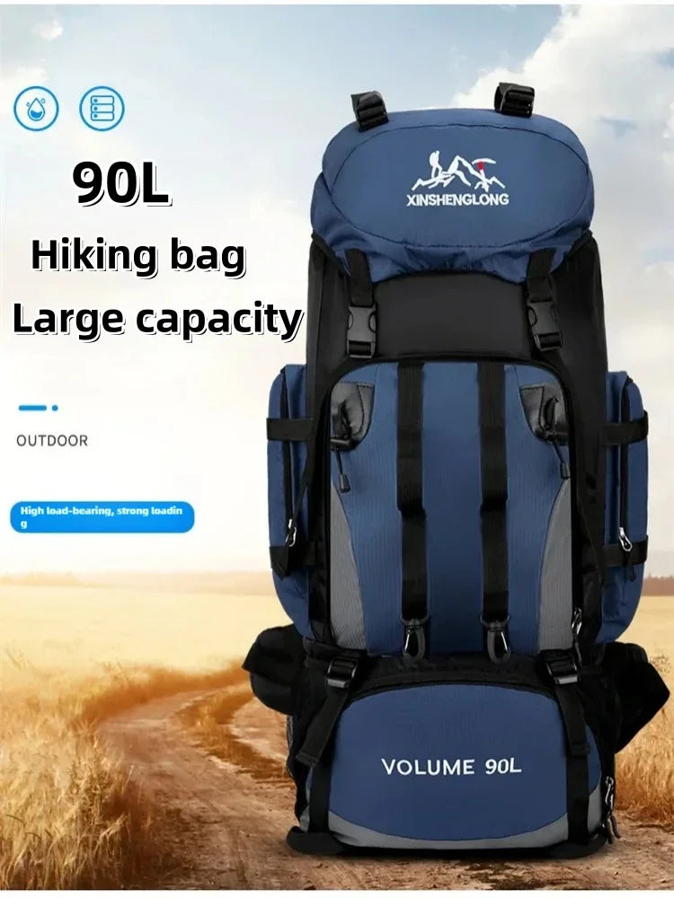 90L Waterproof Hiking Backpack Camping Rucksack Large Capacity Travel Outdoor Sports Bag for Trekking Backpacking and Adventure