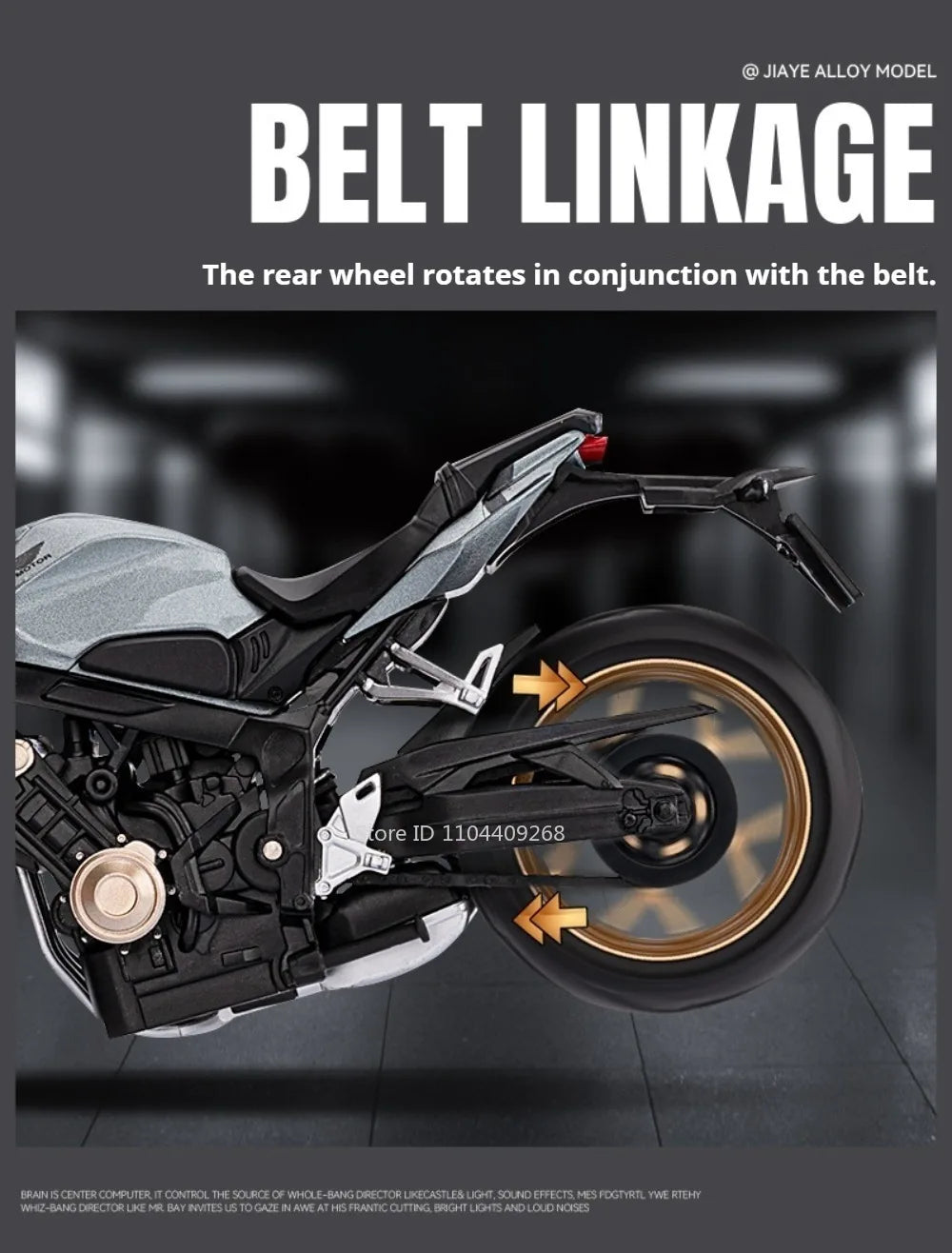 Scale 1:12 Honda CB650 HP4 Motorcycle Model Toy Alloy Diecast Shock Absorption Miniature Racing Motor Models for Kids Gifts