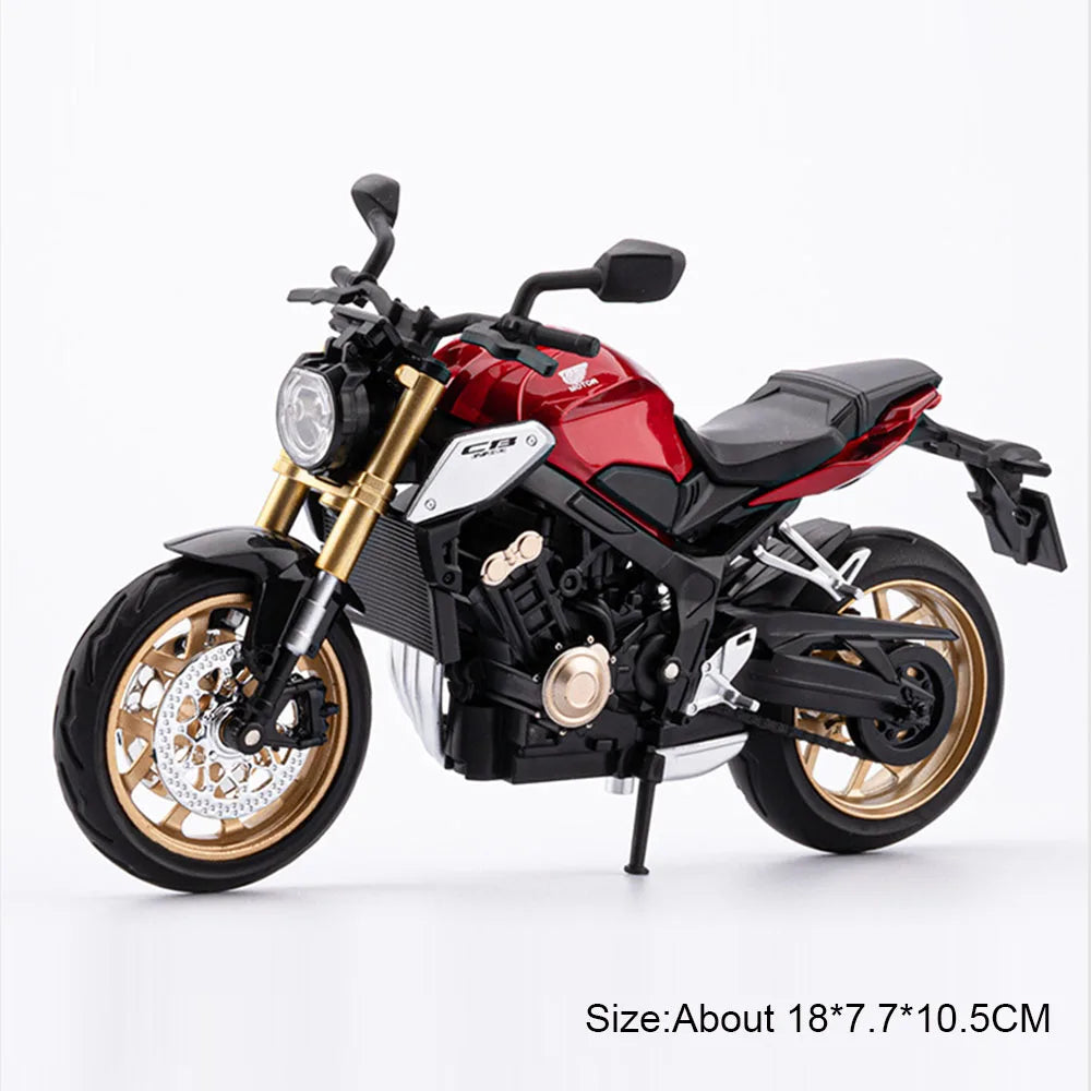 Scale 1:12 Honda CB650 HP4 Motorcycle Model Toy Alloy Diecast Shock Absorption Miniature Racing Motor Models for Kids Gifts