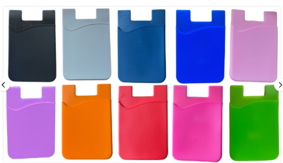 Universal PhoneCardHolder-Stick-Wallet,Purple+Pink+Rosepink+Red+Orange+Green+Blue+Black+Navy Blue+Grey