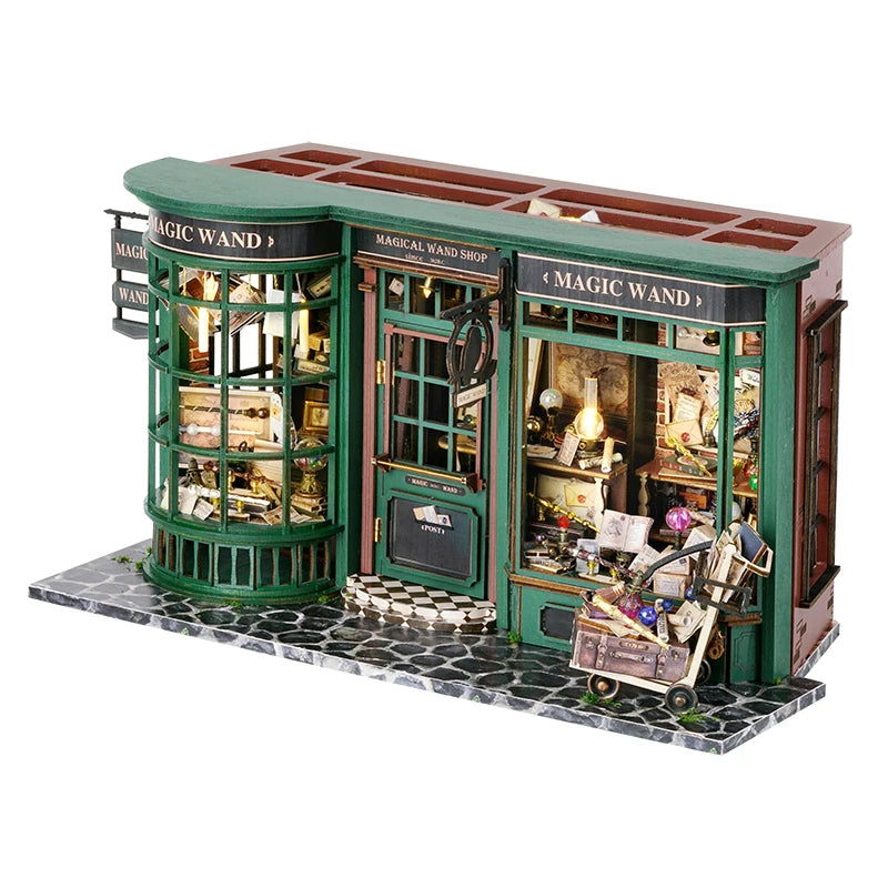 Magical Doll House Miniature Doll DIY Assembly Building Model Kit Production of Small Room Toys, Home Bedroom Decoration with