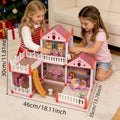 Villa Dollhouse Playset, DIY Villa Castle with Furniture, Educational Puzzle Toy for Kids, Perfect Children's Day Gift for Boys