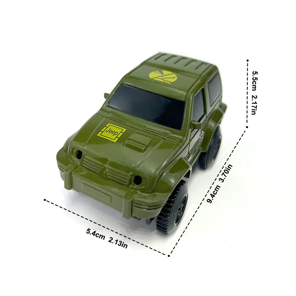 Magical Glowing Race Track Car Toy Vehicle LED Light Electronics Car Tracks Toy Parts Car Christmas Birthday Gifts for Kids