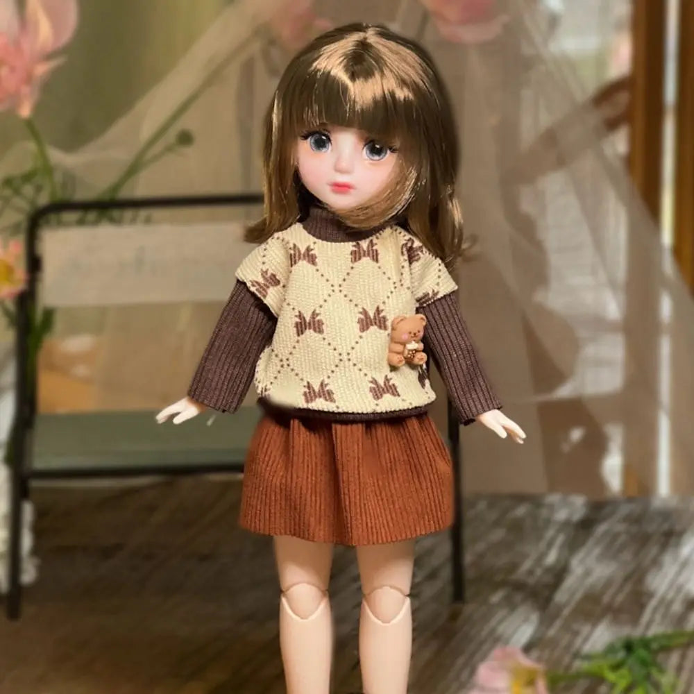 1/6 SD 30cm Bjd Doll with Clothes Long Hair High Heel Princess Dress Up BJD Dolls Elegant Attractive Eyes