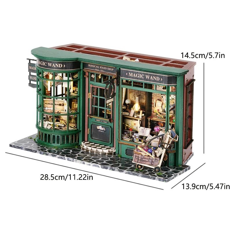 Magical Doll House Miniature Doll DIY Assembly Building Model Kit Production of Small Room Toys, Home Bedroom Decoration with