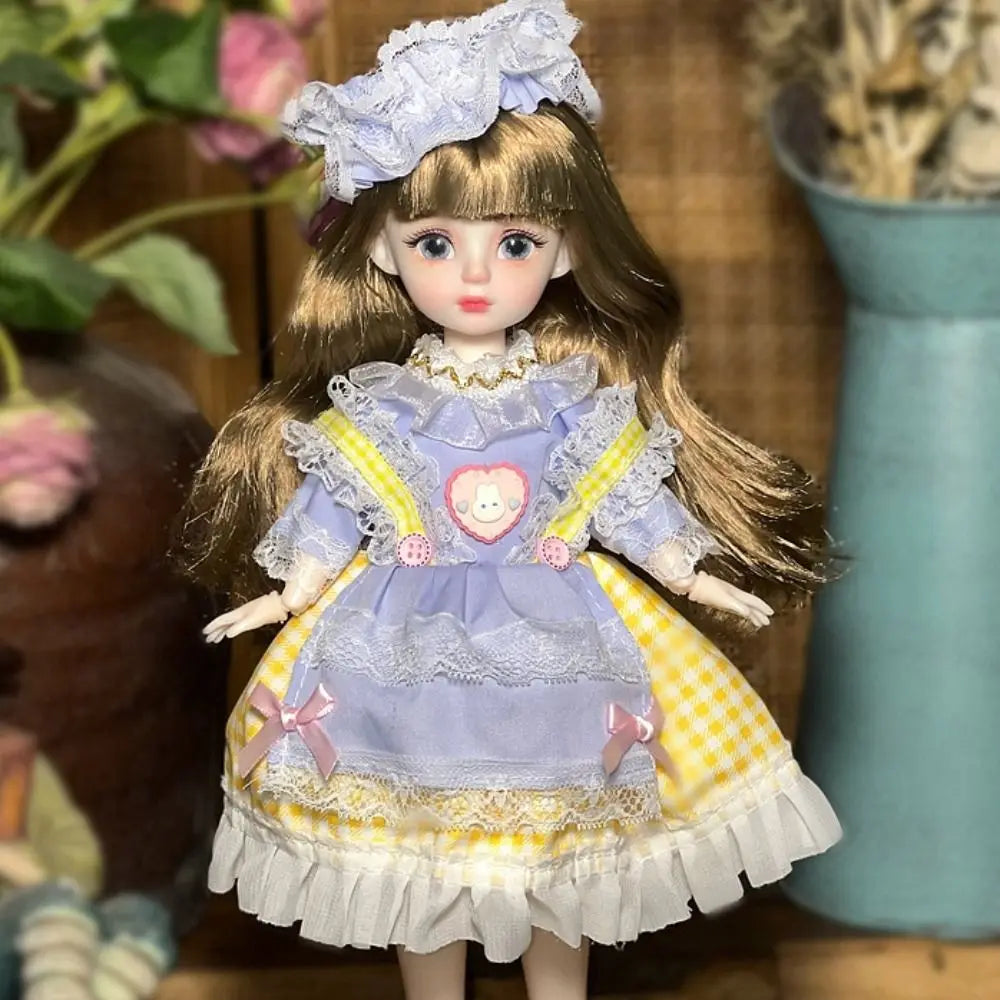 1/6 SD 30cm Bjd Doll with Clothes Long Hair High Heel Princess Dress Up BJD Dolls Elegant Attractive Eyes